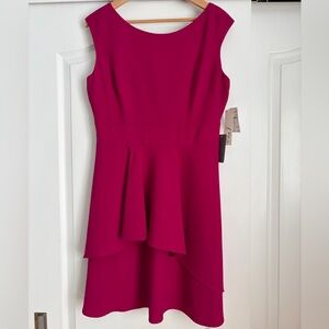 NWT Eliza J Fuchsia Fit & Flare Dress–Size 12 Wedding Guest/Cocktail/Party Dress